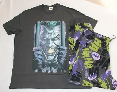 Buy George BNIP Men's Batman Joker Pj's Pyjamas 2XL - Grey - Short Sleeve Cuffed Leg • 10.99£