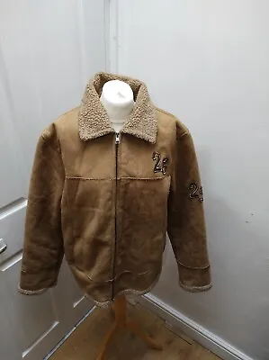 Buy Men's Teddy Bear Fluffy Lined Coat Jacket Size (M) • 10£