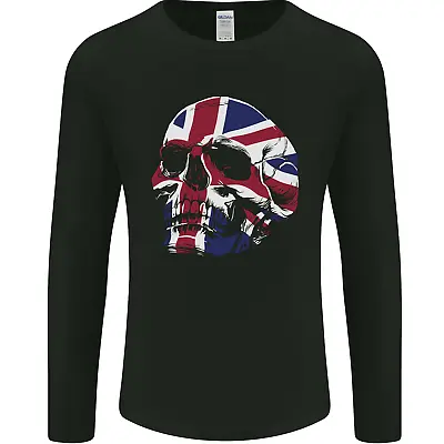 Buy Union Jack Skull Mens Long Sleeve T-Shirt • 11.99£