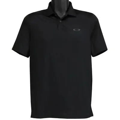Buy Oakley Icon TN Protect RC Polo Mens Size S Small Blackout Black Golf Tee Shirt • 21.69£