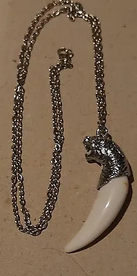 Buy Wild Cat And Tooth Style Necklace • 9.99£