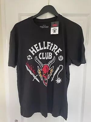Buy Men’s Stranger Things Hellfire Club Primark Black T-Shirt - Black - L - New  • 8.99£
