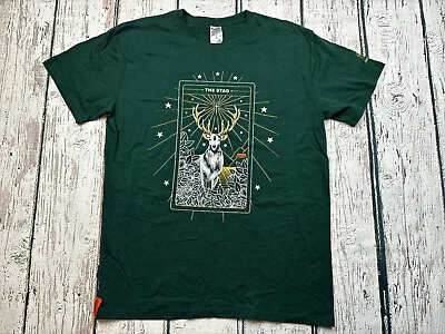 Buy Jagermiester Shirt Adult Large Buck The Stag Green Graphic T-shirt Logo Fitted • 15.08£