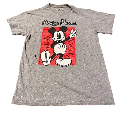 Buy Disney Grey Mickey Mouse Cotton Mix Graphic T-Shirt Top (M) Tees Disneyana (K9) • 3.39£
