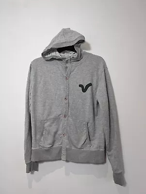 Buy Voi Jeans Hoodie Button Up Hooded Jacket Size Medium Grey • 12.99£