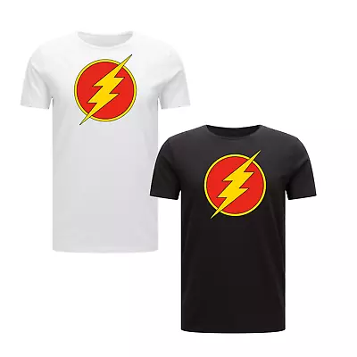 Buy Flash Comics Justice League Superhero Lightning Bolt Logo Gift Top Men T-Shirt • 12.49£