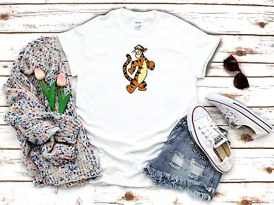 Buy Funny Winnie The Pooh Design Cartoon Character 3/4 Short Sleeve Woman T Shirt • 9.92£