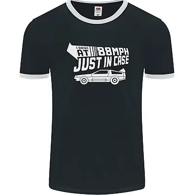 Buy I Drive At 88mph Just In Case Funny Mens Ringer T-Shirt FotL • 8.99£