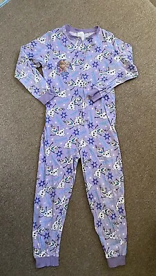 Buy Girls Frozen Olaf Lilac Pyjamas All In One, Size 9-10y • 5£