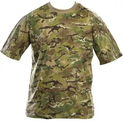 Buy Mens Army Camo T-Shirt S-3XL Military Camouflage Top MTP DPM Desert Urban Black • 9.95£