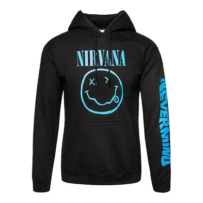 Buy Official Nirvana Nevermind Smiley Hoodie (Black) • 52.99£