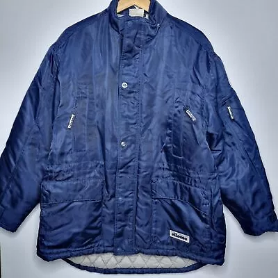 Buy Vintage Ellesse Ski Jacket Mens Large Blue High Collar Warm Lustro 54115 • 40£