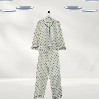 Buy Ex Ex M&S Day Dreams Women’s Cotton Pyjama Set In Ivory (Defect) • 12.99£
