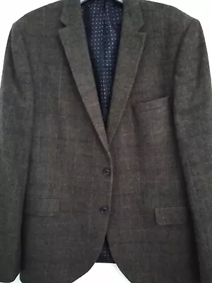 Buy Mens Next Tailored Tweed / Checked Jacket In Brown • 20£