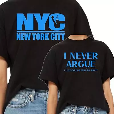 Buy Womens T-Shirt Ladies Oversized Baggy New York City Printed Casual Fitted Tops T • 7.99£