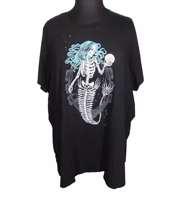 Buy TORRID Classic Fit Deadly Mermaid Cotton Tee Shirt Plus Size 6X-30 • 33.26£
