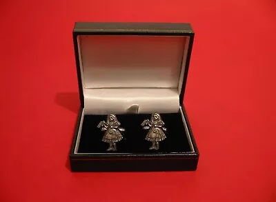 Buy Alice Pewter Cufflinks Alice In Wonderland Jewellery Xmas Birthday Gift For Him • 13.99£