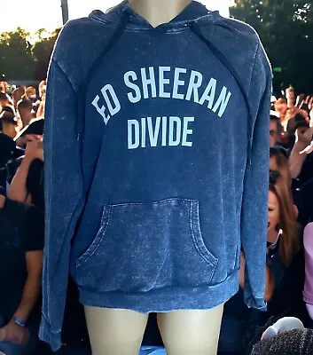 Buy Ed Sheeran Tour Hoodie Medium Official Divide World Tour Grey Acid Wash • 24.99£