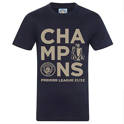 Buy Manchester City FC Mens Kids T-Shirt Premier League Champions 2021/22 Official • 4.99£