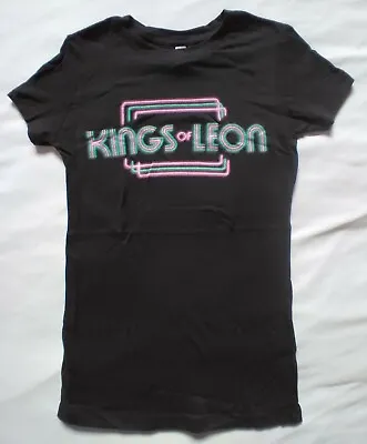 Buy Kings Of Leon 2013 Electric Neon Sign Short Sleeve T-shirt Women's Sz S Black • 18.85£