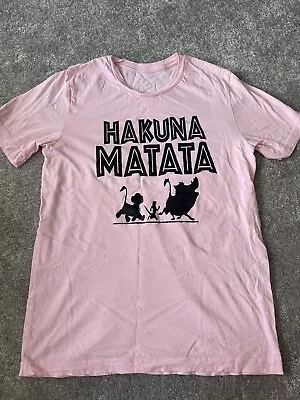 Buy The Lion King Pink Simba Timone Pumbaa T Shirt Night Top • 0.99£