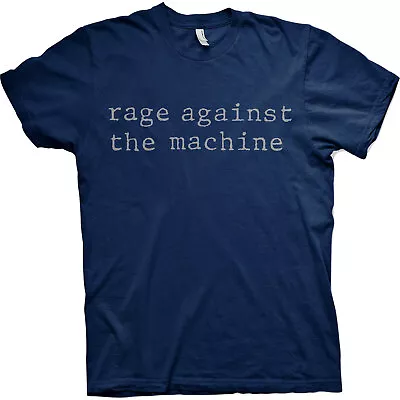 Buy RAGE AGAINST THE MACHINE Official Unisex T- Shirt - Original Logo - Blue Cotton • 17.99£