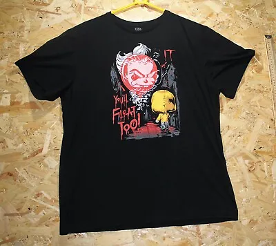 Buy IT POP Tees T-Shirt Pennywise You´ll Float Too Size XL Black Adults Funko Horror • 16£