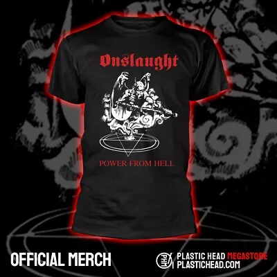 Buy ONSLAUGHT - 'POWER FROM HELL' Black T-Shirt - PH13154L • 15.99£