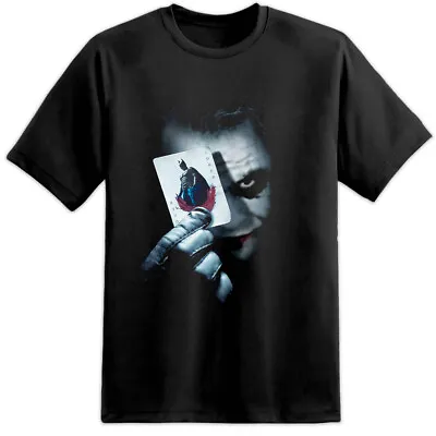 Buy Batman Mens Joker Card T Shirt Movie DC Dark Knight Heath Ledger Arkham Asylum  • 19.99£