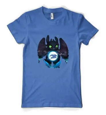 Buy Dragon Head Toothless Moon Night How To Train Personalised Adult Unisex T Shirt • 17.49£
