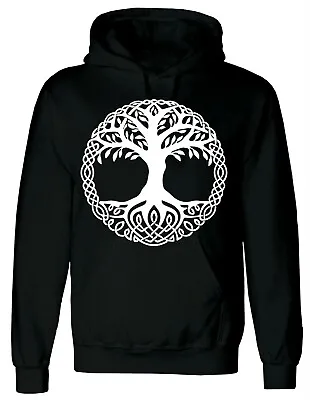 Buy Yggdrasil Tree Black Hooy Tree Of Life Celtic Tribal Tattoo Gift Oak King Hoodie • 24.99£
