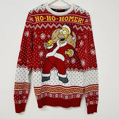 Buy The Simpsons “Ho Ho Homer” Novelty Christmas Jumper- Size Mens Large Exc Conditi • 2.99£
