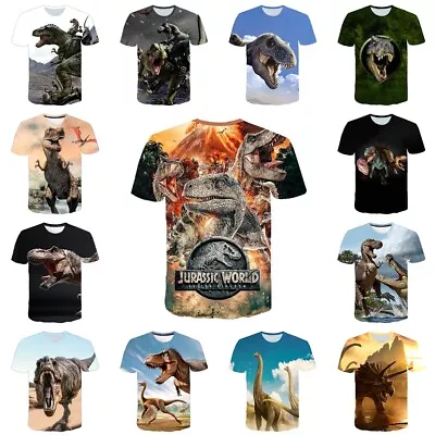 Buy New Children Adult 3D Jurassic World Dinosaur Leisure Short SleeveT-shirtTopGift • 9.48£