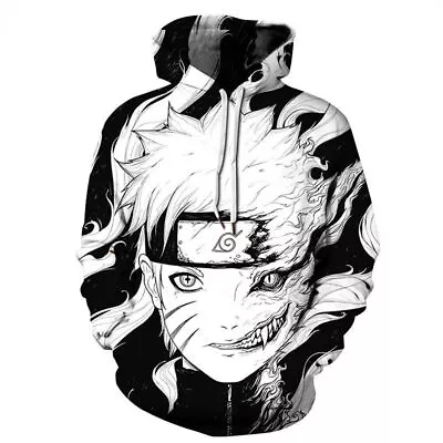 Buy Mens Naruto Hoodie Costume Anime Clothes Sweatshirts Tops Long Sleeve Outwear! • 16.86£