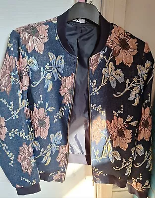 Buy Very Ladies Floral Zipped Lightweight Jacket Size 16 GC • 6.95£