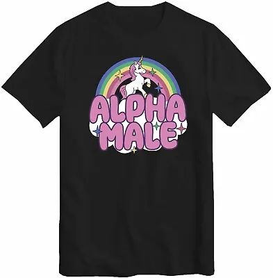 Buy Alpha Male Unicorn Rainbow Funny Unisex T-Shirt Funny Offensive T Shirt • 13.99£