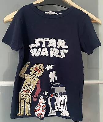 Buy H&M Children’s Star Wars T-Shirt Cute R2-D2 C-3PO BB-8 Age 4-6 Or 110-116cm • 5£