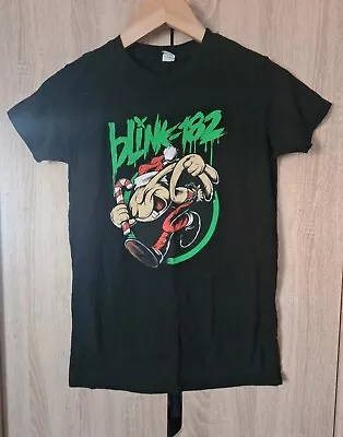Buy Blink 182 Christmas T-Shirt Black Bunny Rabbit Woman's Small Music Band Shirt • 22.50£