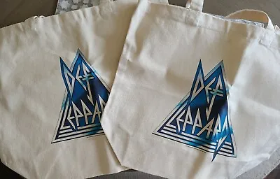 Buy 2 Def Leppard Logo Canvass Tote Bags New Unused Unwashed Official VIP Merch • 47.25£