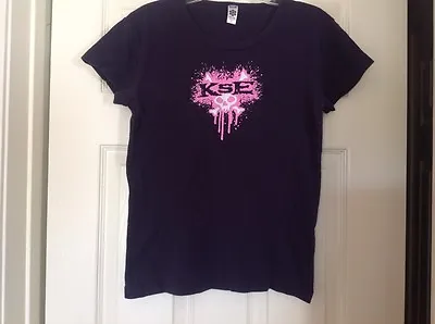 Buy Girls KSE T-shirt Killswitch Engage Blue Shirt, Pink And White Skull,size L,EUC • 12.05£