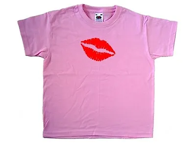 Buy Lipstick Kiss Pink Kids T-Shirt • 6.99£