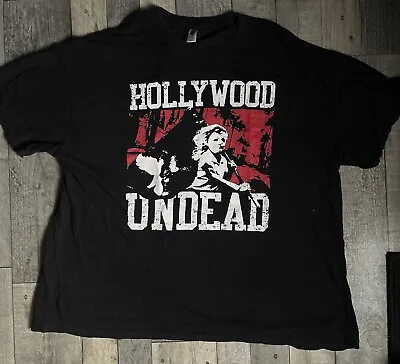 Buy Hollywood Undead Tour 2018 Band Tee Merch Merchandise Black T Shirt Size XL • 12£