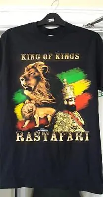 Buy King Of Kings - Rastafari T Shirt - Jamaica Rasta Lion Of Judah Sellasie • 14.99£