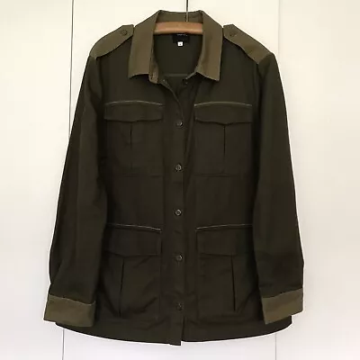 Buy Olive Green Ladies Military Style Jacket IDANO Pockets Camo Size M ~ EU Size 3 • 16£