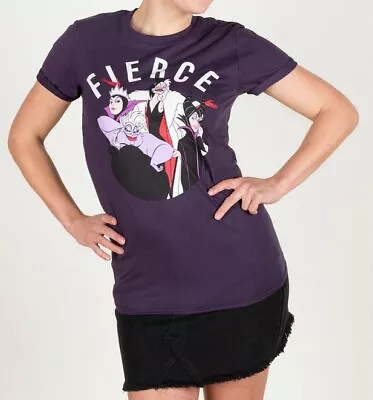 Buy Women's Disney Villains Fierce Rolled Sleeve Boyfriend T-Shirt From TruffleShuff • 9.99£