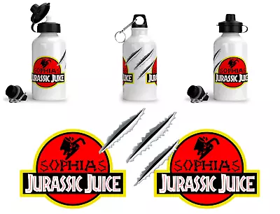 Buy Personalised NAME Juice Aluminium Sports Water Bottle Inspired By Jurassic Park • 8.99£