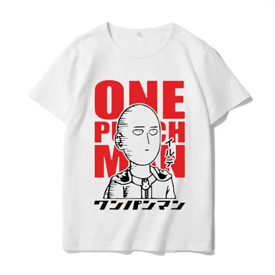 Buy One Punch Man Saitama T-shirt Graphic Tee Unisex Short Sleeved Summer Top XS-4XL • 14.51£