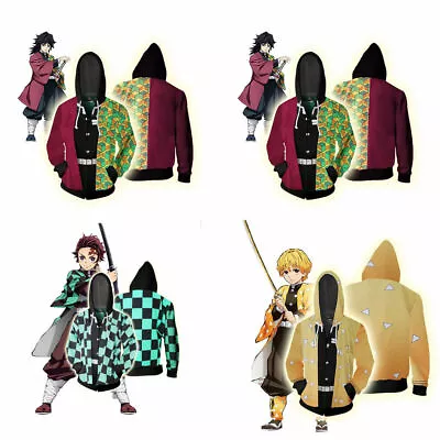Buy Anime Hooded Kimetsu No Yaiba Hoodie Cosplay Unisex Sweatshirt Clothing Gift • 27£