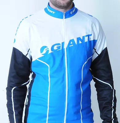 Buy Giant Cycling Jersey Long Sleeve Top Lightweight Jacket Mens Thermal Fleece XL • 29.99£