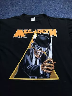 Buy Megadeth Clock Work Orange Band Shirt Original 2001 Metal XL Boxy Vintage • 82.50£